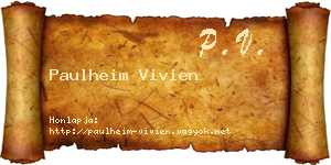 Paulheim Vivien névjegykártya